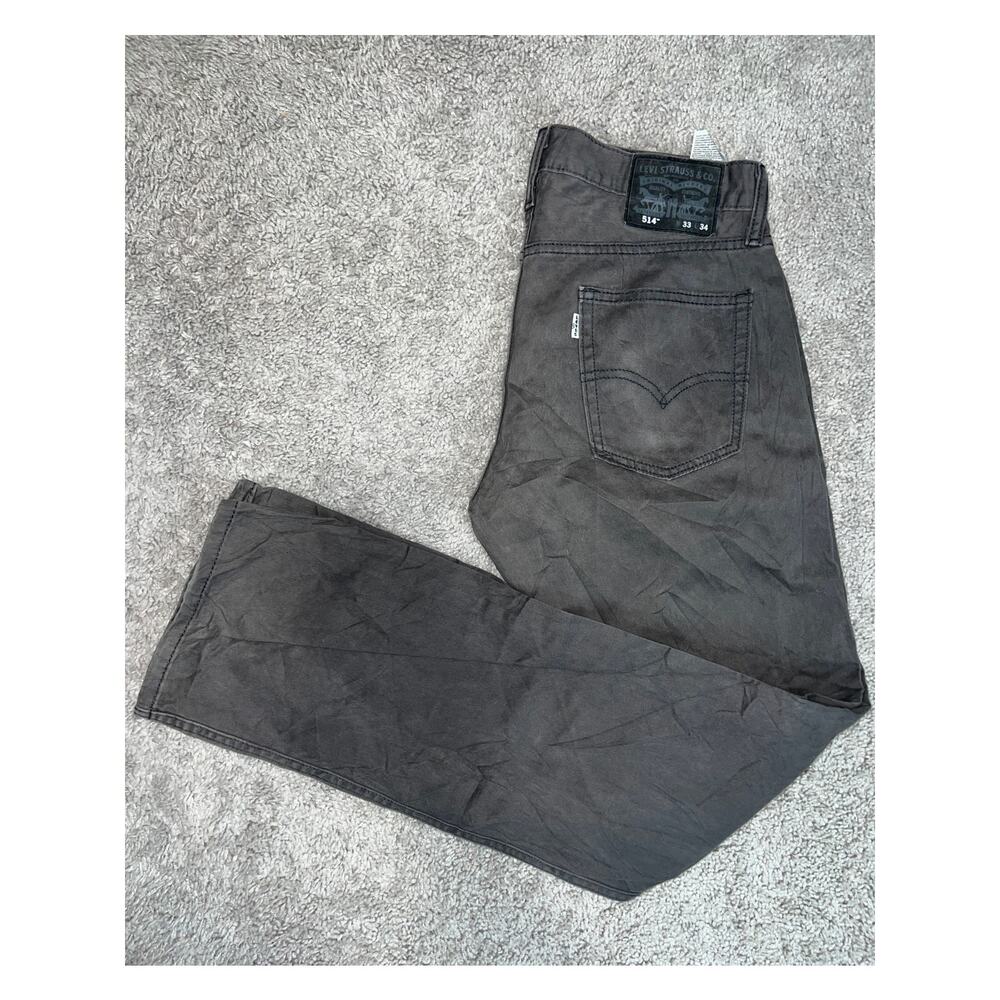 Levi's mens 514 straight-fit jeans in a gray wash 33x34 - Picture 3 of 7